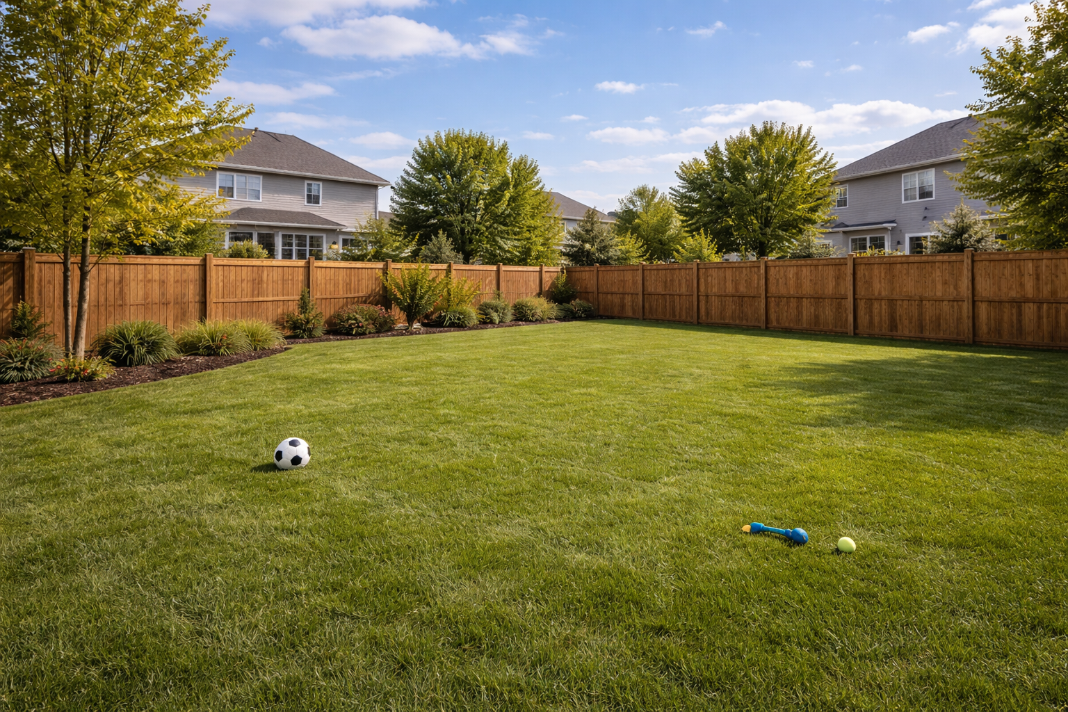 big back yard in granger fenced in