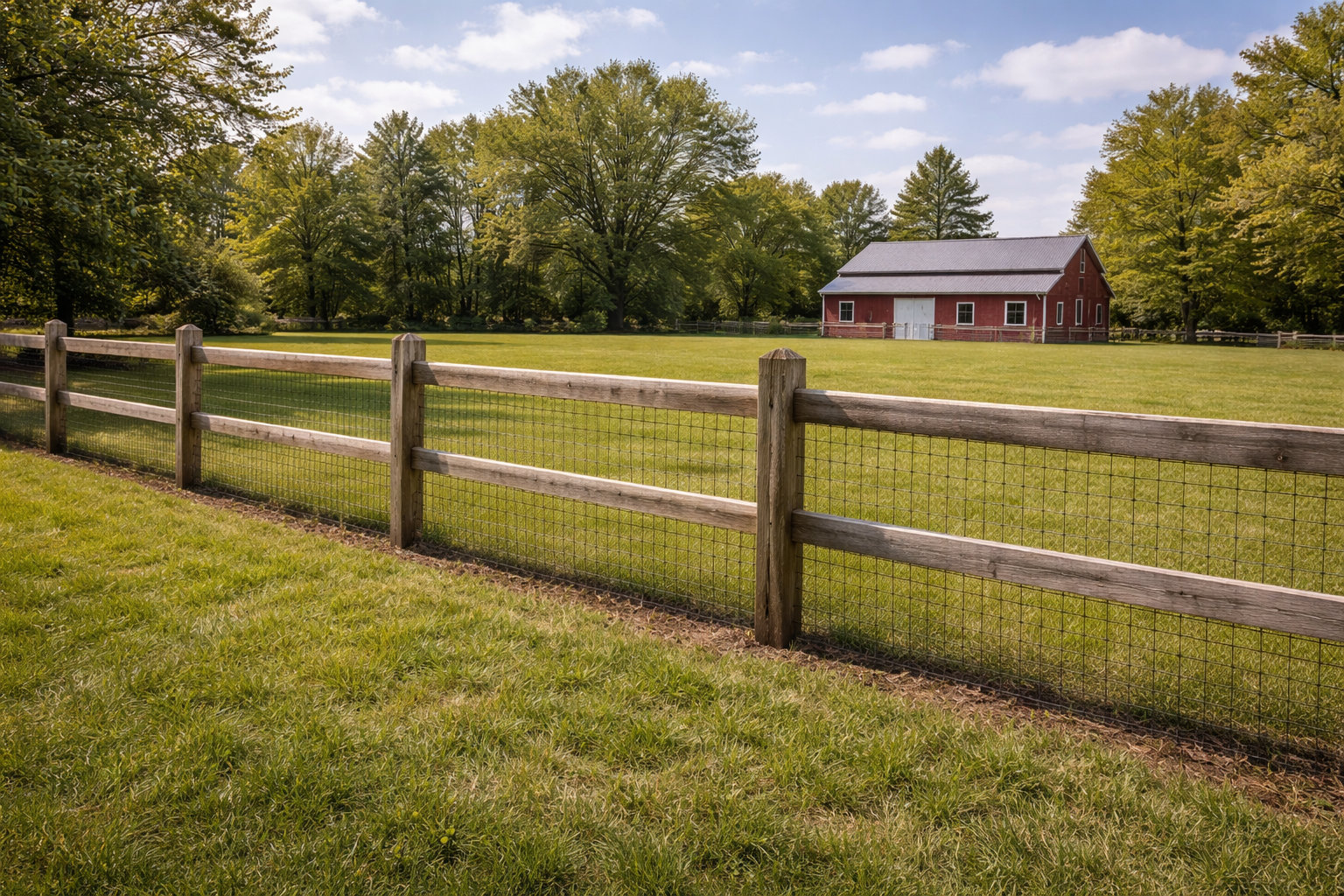 great looking rural fence installed at property in elkhart